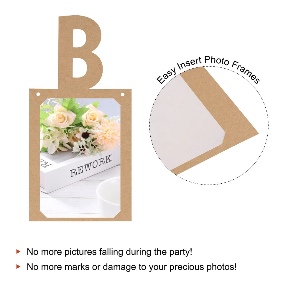 18th Birthday Photo Banner Decorations from 1 to 12 Months Kraft Paper 14 Pieces - Image 3 of 4