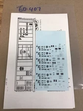 Microscale Decals N Scale 60-407: SP Pacific Fruit Express Mechanical Reefer