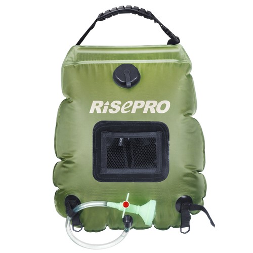 Doccia Solare da Giardino Portatile Da Esterno Serbatoio 20L Con Soffione Regola - Foto 9 di 24