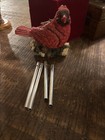 Cardinal Memorial Wind Chimes Metal Red Bird Outdoor Wind Chime for Patio Deck