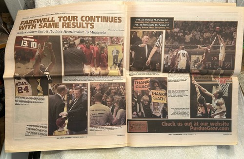 March 2005 Gold & Black Purdue Newspaper Gene Keady Says Goodbye To Mackey Arena - Picture 3 of 5