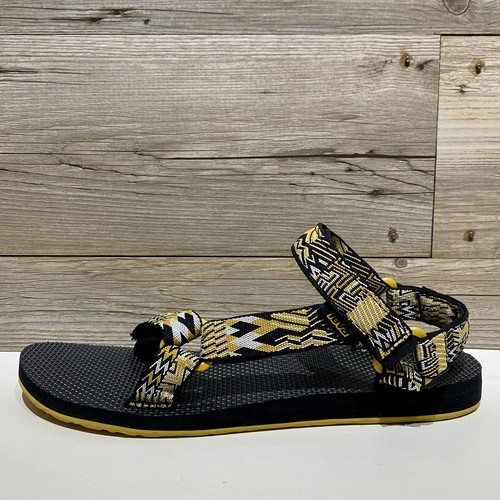 Teva Original Universal Damen-Sandalen 10 gelb schwarz Southwestern Azteken gebraucht, in einwandfreiem Zustand - Bild 2 von 9