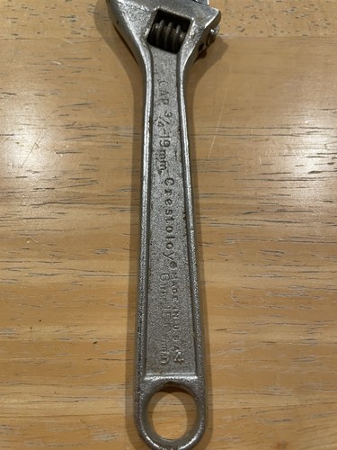 Clé à croissant réglable vintage Crestoloy acier 6" Made in USA - Photo 2/4