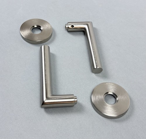 Baldwin 5173 Sichtschutz Türdrücker Set aus Nachlass Kollektion Lifetime Satin Nickel - Bild 3 von 3