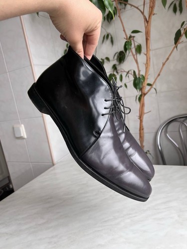 Prada Leather Formal High Boots Chelsea Classic drees Shoes black Sz 11 Euro 45 - Picture 7 of 24