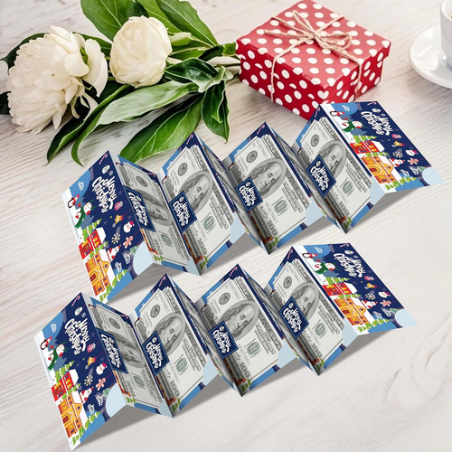 Christmas Money Holder, Blue Xmas Gifts for Family, Surprise Christmas Party ... - Picture 6 of 6