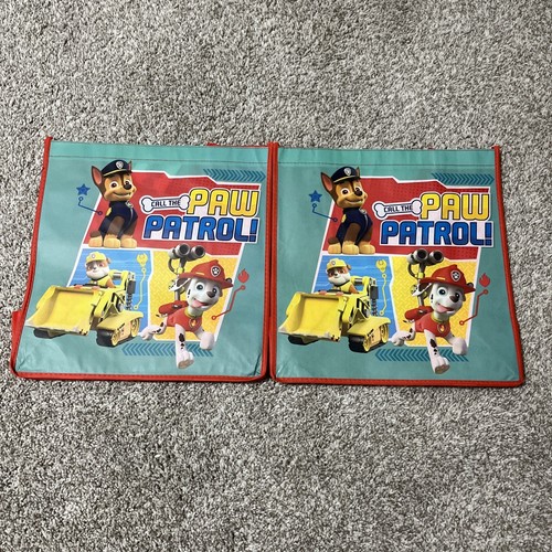 2 sacs fourre-tout réutilisables pour enfants Nickelodeon PAW PATROL 2 faces NEUF - Photo 2/6