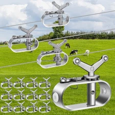 12 Pcs Electric Fence Wire Strainer Aluminum Wire Tensioner Heavy Duty Tensio...