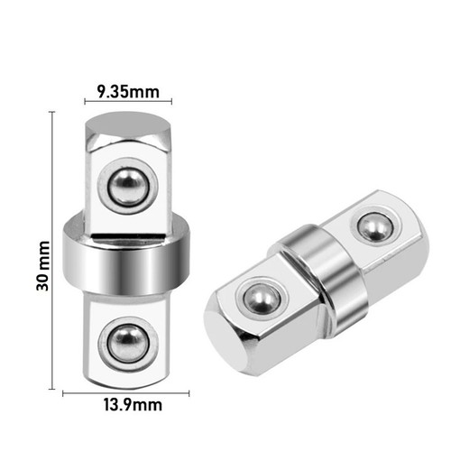 Herramienta de conversión de controlador de varilla de extensión adaptador llave de vaso hexagonal de doble cabezal 3/8 - Imagen 6 de 24