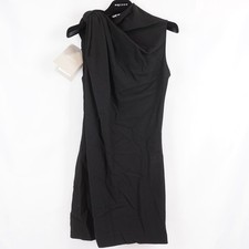 Alexander McQueen Knotted Draped Wool Mini Dress In Black - Women's Size IT40