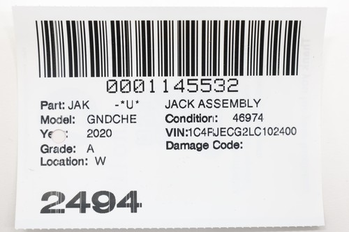 2011 - 2022 JEEP GRAND CHEROKEE Jack Assembly 68284640ab 52014438aa - Picture 22 of 22