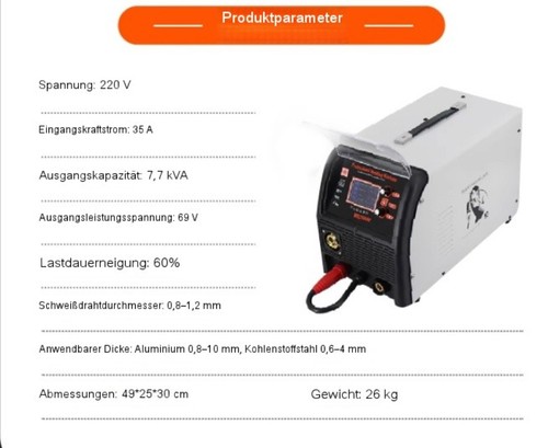 Aluminium-Eisen-Schweißgerät CO₂-Schutzgasschweißgerät Für Aluminium - Picture 3 of 17