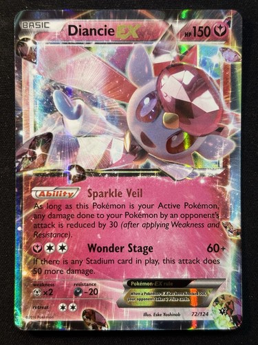 Diancie EX 72/124 Fates Collide Holo
