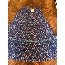 Lilbelle Peasant Cottage Core Tiered Maxi Skirt Women XL Floral Boho Western