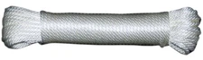 50-Feet White Solid Braid Nylon Rope, 1/8-Inch, T.W Evans Cordage 44-043, Hank