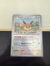 Eevee - (Pokemon Day 2025) (Reverse Cosmos Holo) 074/131 RAW NM M RARE PIKACHU