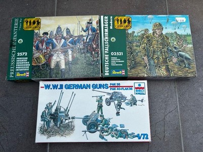Revell Esci Figuren 1:72 Preussische Infanterie Fallschirmjäger PAK 35 Flak OVP