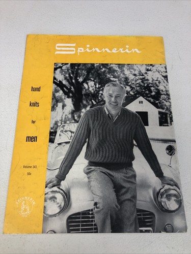 Spinnerin Vol #141 Tejidos a Mano para Hombre, Patrones Retro e Instrucciones 1957 - Imagen 2 de 11
