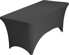 6FT STRETCH TABLECLOTH SPANDEX TABLECOVER FOR WEDDING PARTY DECO FOLDING TABLES