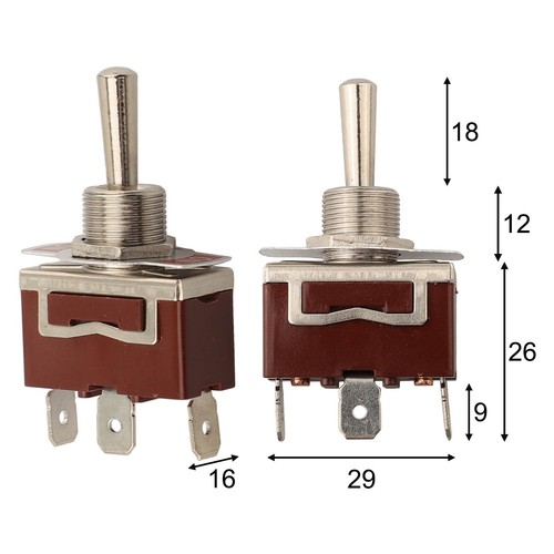 Reliable Waterproof Momentary Toggle Switch 3 Position 3 Pin ONOffOn Pack of 5 - Picture 5 of 40
