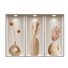 Waterproof Room Decoration Sticker Creative Triptych Design PVC Material