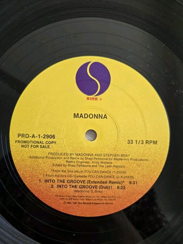 MADONNA "Into The Groove"SINGLE PROMO VINYL W/ UNIQUE PICTURE SLEEVE! Unplayed - Picture 6 of 8
