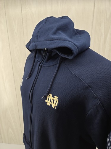 Adidas Notre Dame Jacke Hoodie Herren Gr. 2XL ClimaWarm Kordelzug Full Zip blau - Bild 4 von 10