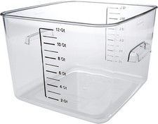 Rubbermaid Commercial Fg631200clr Square Storage Container,12 Qt,Clear