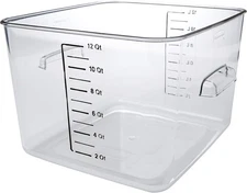 Rubbermaid Commercial Fg631200clr Square Storage Container,12 Qt,Clear