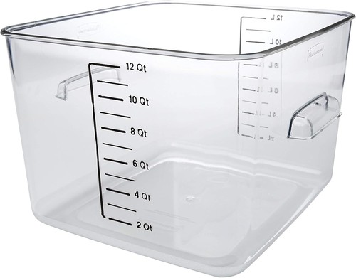 Rubbermaid Commercial FG631200CLR Quadratischer Aufbewahrungsbehälter, 12 Quart, Klar - Bild 1 von 9