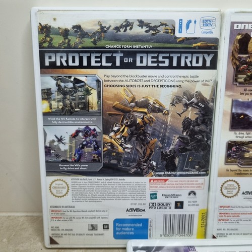 Transformers Revenge, Fallen, Cybertron, Dark & Prime Wii x5 Game Bundle Lot - Picture 8 of 17