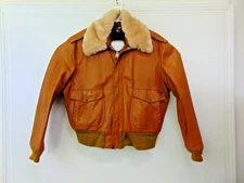 Schott Mens A-2 VTG Bomber Jacket Leather Cognac Brown Size 48 XL / XXL
