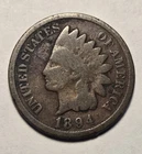 1894 Indian Head Cent 1c Penny - Good Details, Semi-Key Date - Exact Coin Shown