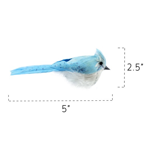 Blue Jays Artificial Birds 6pk; Imitation Feathered for Seasonal Decoration - Picture 4 of 7