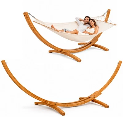 Großes Hängemattengestell Outdoor Holz - 325 cm Hängematten Ständer Holzgestell - Bild 1 von 4