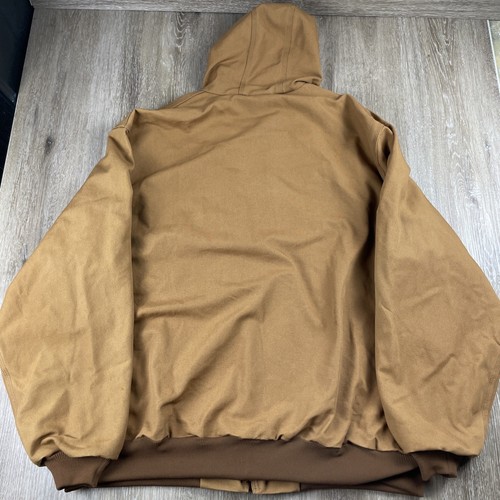 Chaqueta térmica CARHARTT J131 BRN de lona de pato con capucha para hombre 4XL hecha en la unión en EE. UU. - Imagen 12 de 17