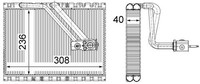 Verdampfer, Klimaanlage FÜR MERCEDES-BENZ Vito Tourer (W447) - Mahle AE 128 000P