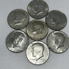 Silver Kennedy Half Dollars 1968 Silver Coins Lot Of 7 Beautiful Coins