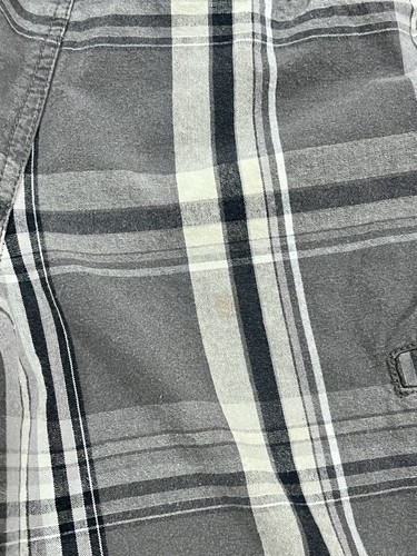 Faded Glory Youth Boys Size 14 Gray Plaid Cargo Shorts Adjustable Waist - Picture 4 of 7
