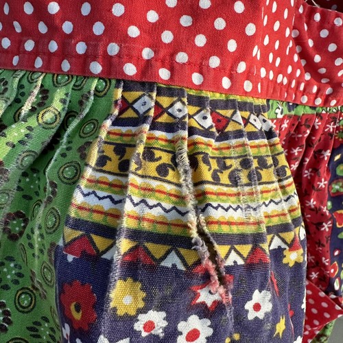 1970s Vintage Design House Patchwork Pinafore Apron Dress One Size AS IS - Picture 3 of 5