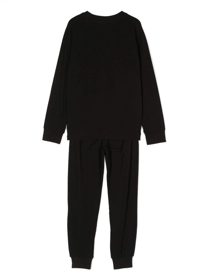 Diesel pigiama bambino in jersey nero - Immagine 2 di 2