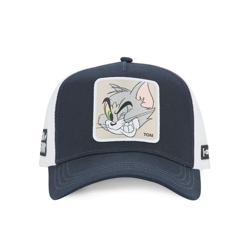 CAPSLAB Full Trucker Cap - TOM & JERRY - Cotton Basecap Kappe Logo Patch Unisex - Picture 2 of 14