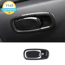 Carbon Fiber Style Co-Pilot Storage Box Handle Cover Trim For Volvo XC60 2018-22