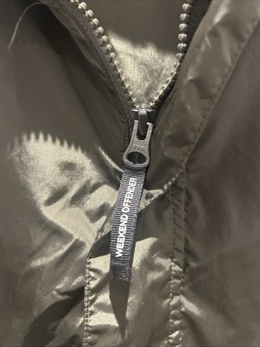 Weekend Offender Windbreaker Jacket Green Hooded UK Men's Size Small - Picture 4 of 7