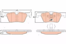 Bremsbelagsatz hinten TRW GDB1919