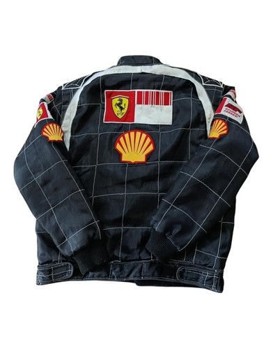 F1 Ferrari Vintage Racing Jacket Team Racing Embroidered Jacket - Bild 2 von 3