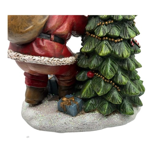 Weihnachten Strumpf Halter Harz Weihnachtsmann Baum Sack mit Geschenken 6,5" - Bild 12 von 17