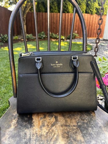 Kate Spade Madison Medium Umhängetasche Crossbody schwarz Saffiano Leder