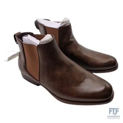 Amazon Essentials Herren Chelsea-Stiefelette, Kastanienbraun, 44 EU