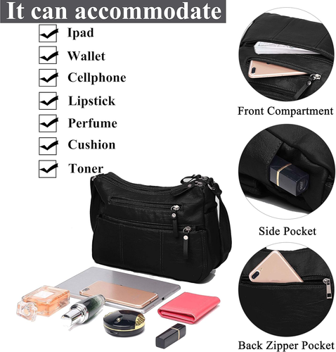 Purses for Women Soft PU Leather Shoulder Bag Ladies Crossbody Purse and Handbag - Bild 5 von 12